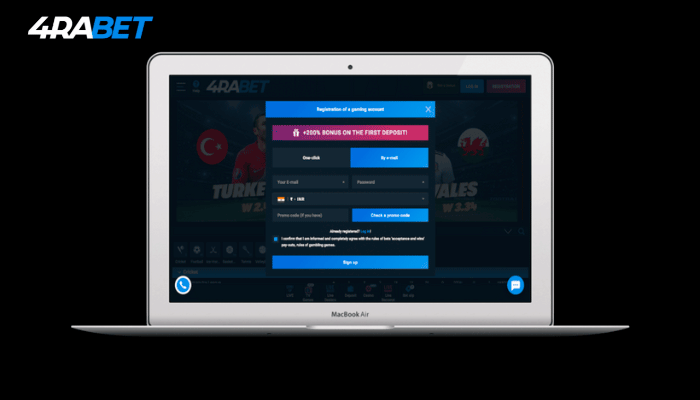 Creating an account on 4rabet