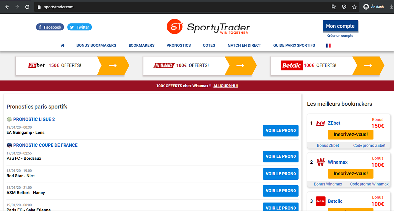 Sporty Trader - sites for betting on football